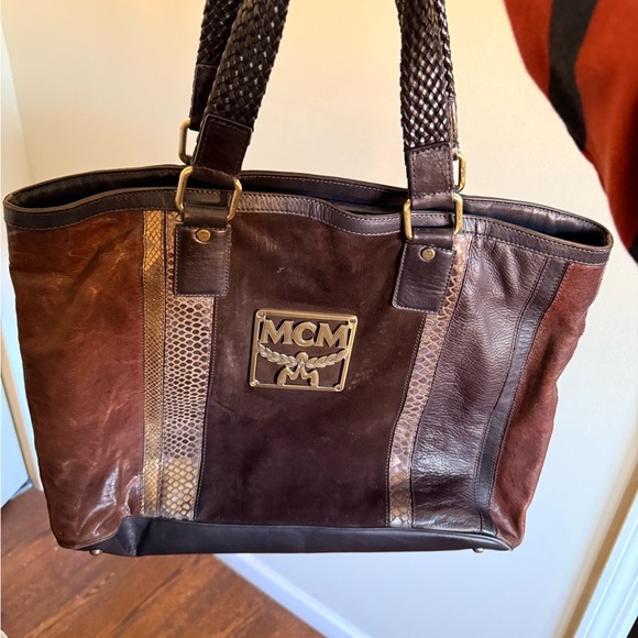 MCM Handbags - MCM Multitone Leather Tote Bag